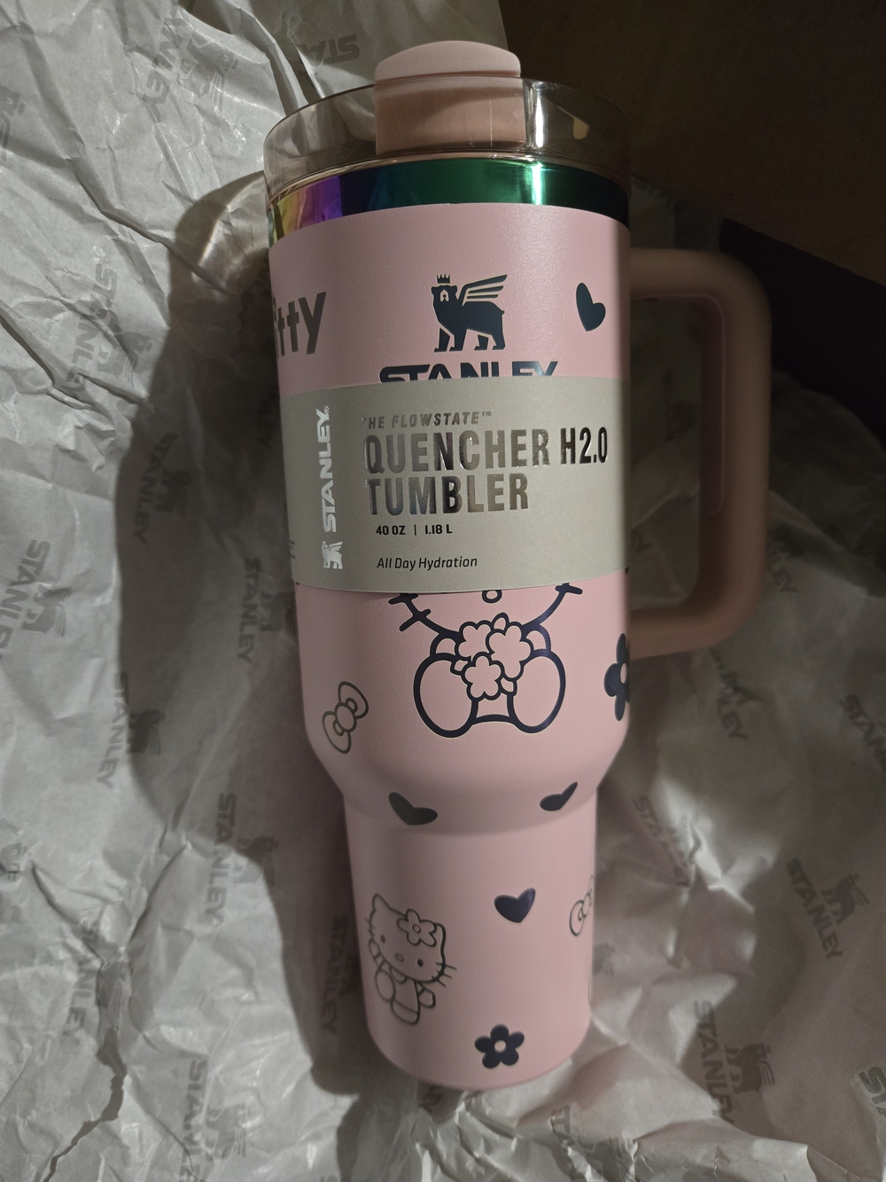Stanley Quencher H2.0 Tumbler - Pink Hello Kitty Design